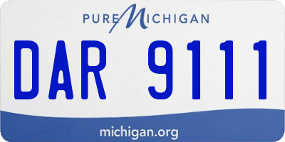MI license plate DAR9111