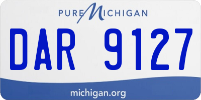 MI license plate DAR9127