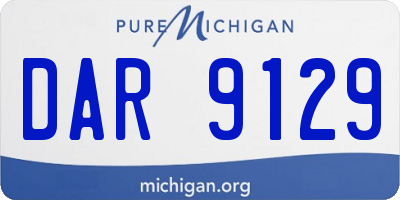 MI license plate DAR9129