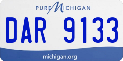 MI license plate DAR9133