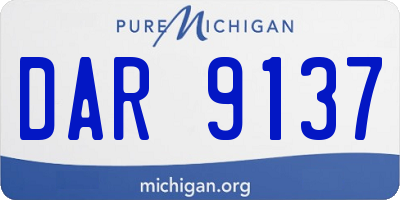 MI license plate DAR9137