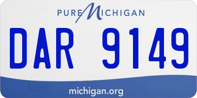 MI license plate DAR9149