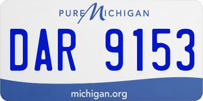 MI license plate DAR9153