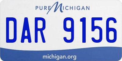 MI license plate DAR9156