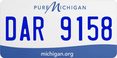 MI license plate DAR9158