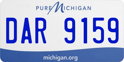 MI license plate DAR9159