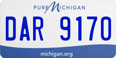 MI license plate DAR9170