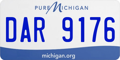 MI license plate DAR9176