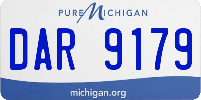 MI license plate DAR9179