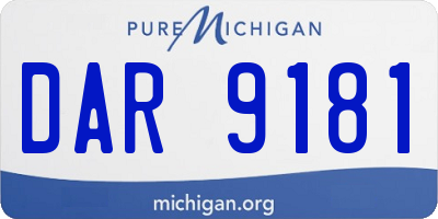 MI license plate DAR9181