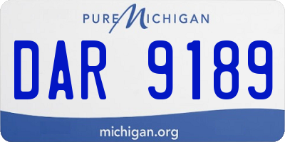 MI license plate DAR9189