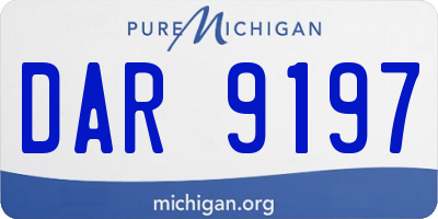 MI license plate DAR9197