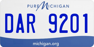 MI license plate DAR9201