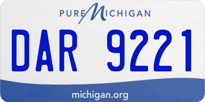 MI license plate DAR9221