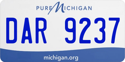 MI license plate DAR9237