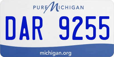 MI license plate DAR9255