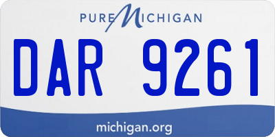 MI license plate DAR9261