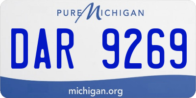 MI license plate DAR9269