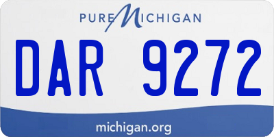 MI license plate DAR9272