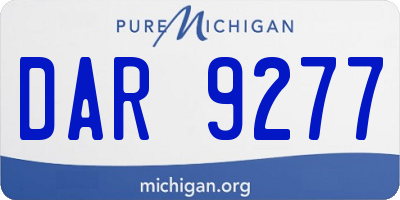 MI license plate DAR9277