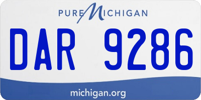MI license plate DAR9286