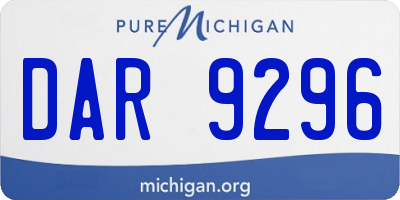 MI license plate DAR9296