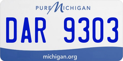 MI license plate DAR9303