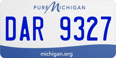MI license plate DAR9327