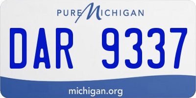 MI license plate DAR9337