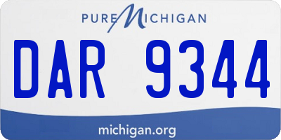 MI license plate DAR9344
