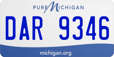 MI license plate DAR9346