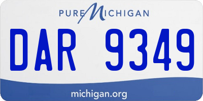 MI license plate DAR9349