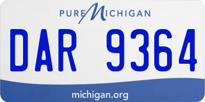 MI license plate DAR9364
