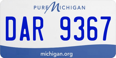 MI license plate DAR9367