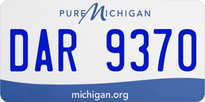 MI license plate DAR9370