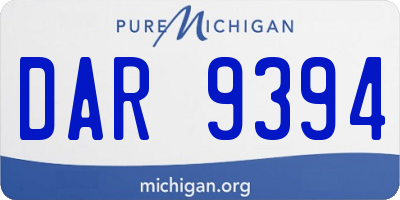 MI license plate DAR9394