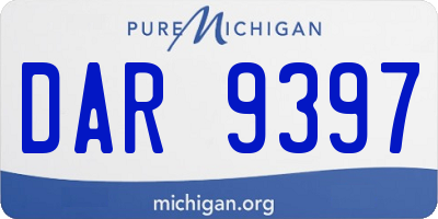 MI license plate DAR9397