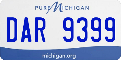 MI license plate DAR9399