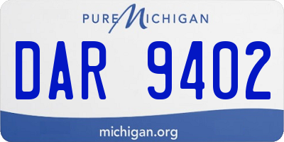 MI license plate DAR9402
