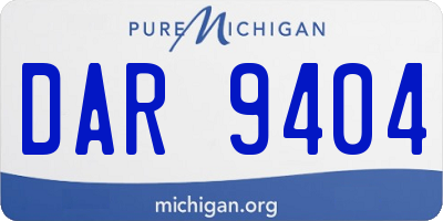 MI license plate DAR9404