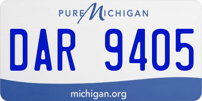 MI license plate DAR9405