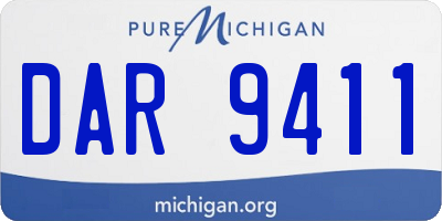 MI license plate DAR9411
