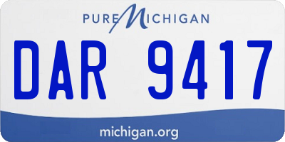 MI license plate DAR9417