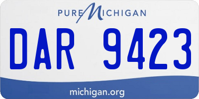 MI license plate DAR9423