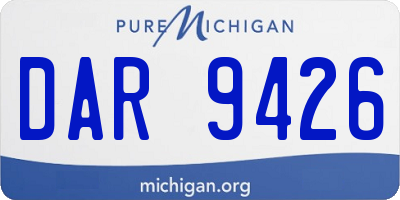 MI license plate DAR9426