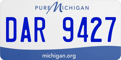 MI license plate DAR9427