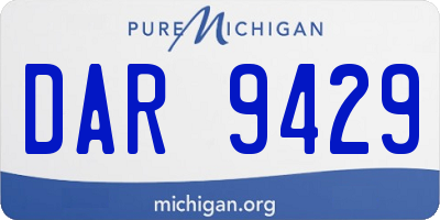 MI license plate DAR9429