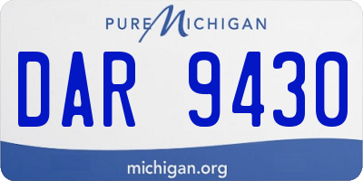 MI license plate DAR9430