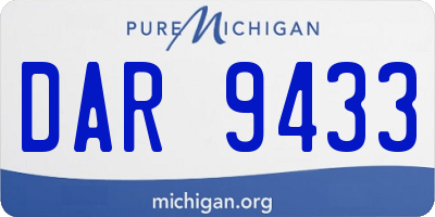 MI license plate DAR9433