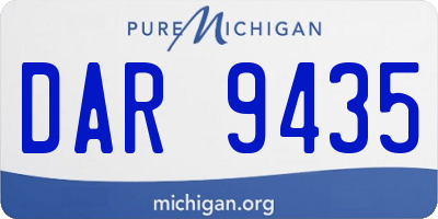 MI license plate DAR9435